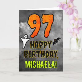 Tarjeta 97th Birthday: Eerie Halloween Theme + Custom Name