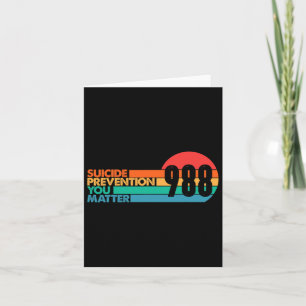 Tarjeta 988 Prevención del suicidio Vida útil 988 Concienc