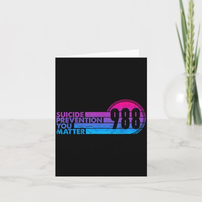 Tarjeta 988 Shirt Suicide Prevention Lifeline 988 Awarenes (Anverso)