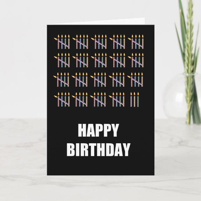 Tarjeta 98.º cumpleaños con velas (Anverso)