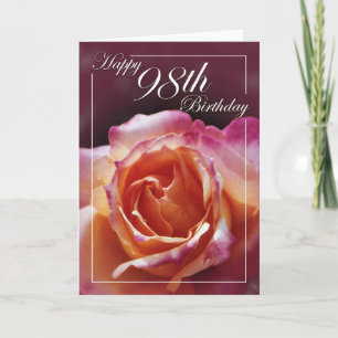 Tarjeta ¡98.o cumpleaños feliz!