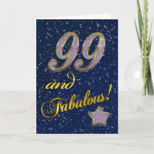 Tarjeta 99.º cumpleaños para alguien Fabuloso