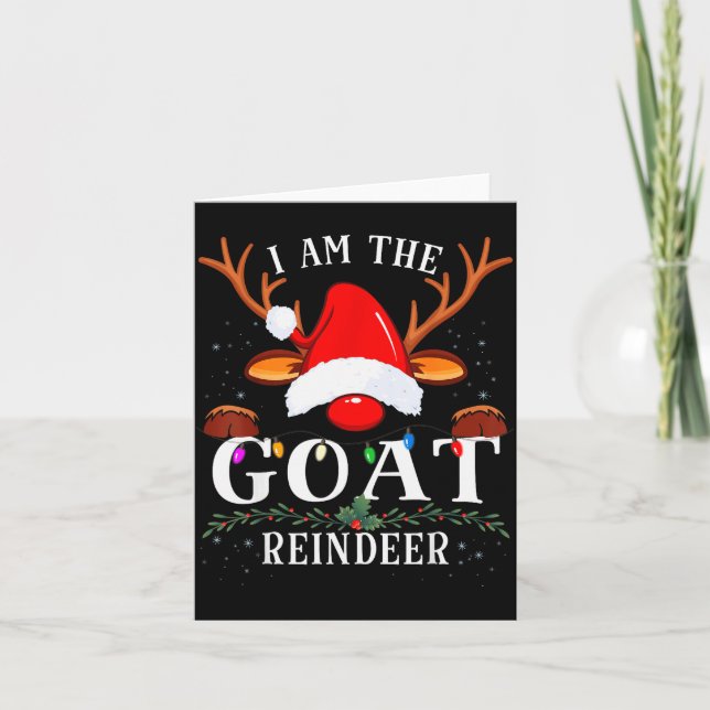 Tarjeta 99 I Am The Goat Reindeer Christmas Family Uni-adu (Anverso)