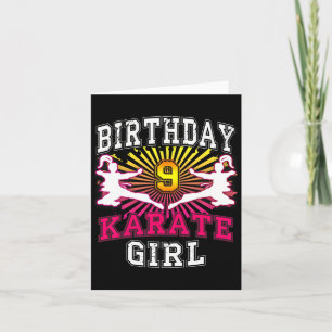Tarjeta 9.ª Chica de cumpleaños - Karate 9 años