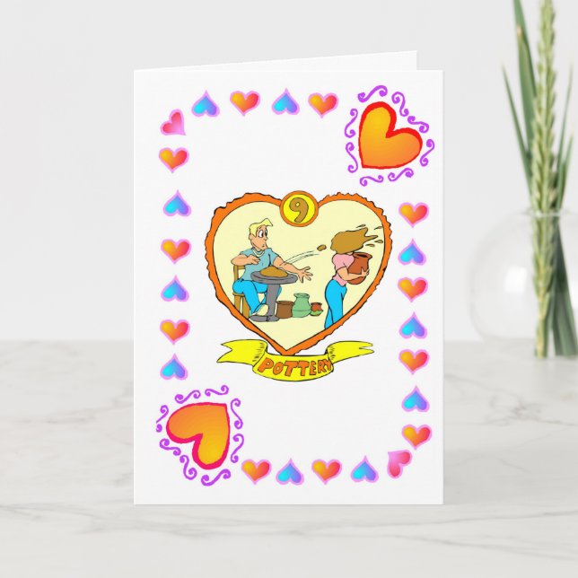 Tarjeta 9.º Aniversario - Cerámica (Anverso)