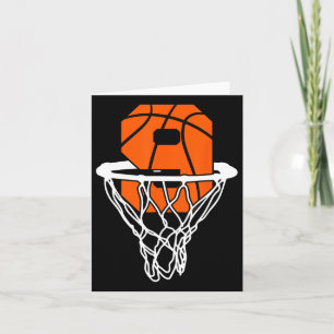 Tarjeta 9.º cumpleaños Baloncesto Nueve niños de 9 años