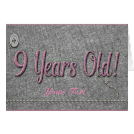 Tarjeta 9 años