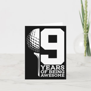 Tarjeta 9 Años De Impresionante Golf Noveno Cumpleaños