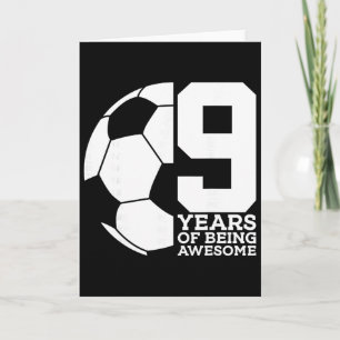 Tarjeta 9 años siendo increíble fútbol 9 cumpleaños _1 