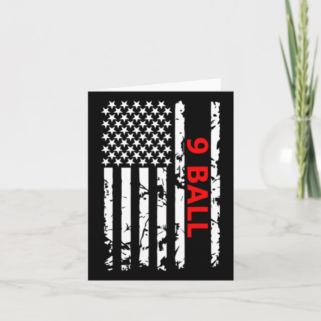 Tarjeta 9 Billar Mesa de billar Regalo de Billar (Anverso)