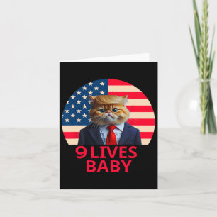 Tarjeta 9 Vidas Gatito Trump 2024 Gana Victoria Ganador Tr