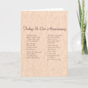 Tarjeta A02: El hoy es nuestro aniversario
