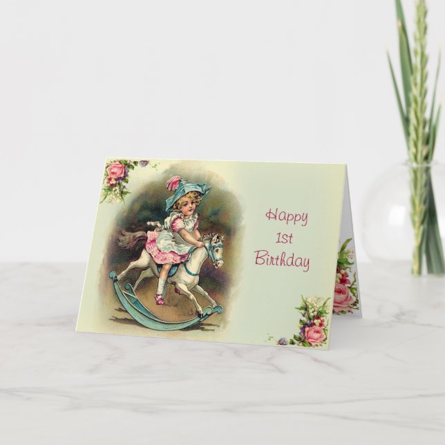 Tarjeta A Banbury Cross First Birday (Anverso)