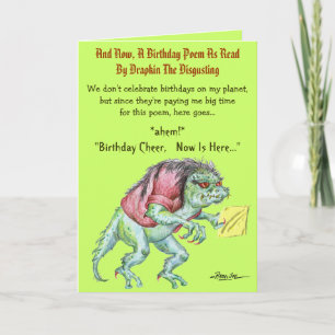 Tarjeta A Birthday Poem by Drapkin the Disgusting