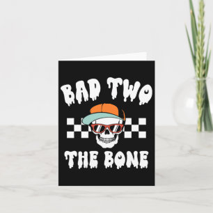 Tarjeta A Bone Skeleton Halloween Dos Cumpleaños Toddle