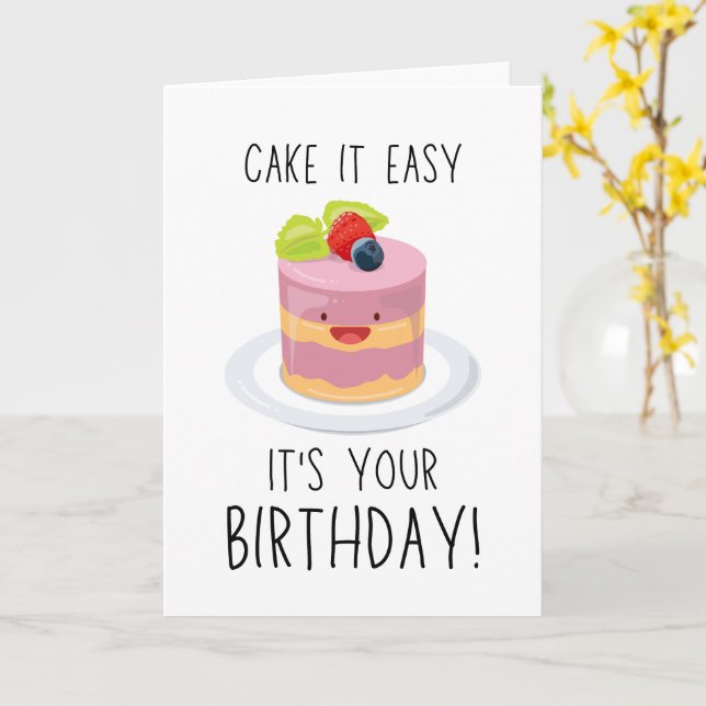 Tarjeta A cute and funny birthday greeting card featuring  (flor amarilla)
