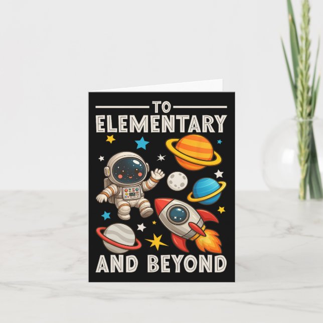 Tarjeta A Elemental Y Más Allá Del Astronauta Gracioso De  (Anverso)