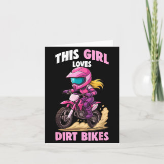 Tarjeta A Esta Chica Le Gustan Las Motocicletas De Motocro