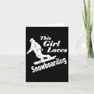 Tarjeta A Este Chica Le Encanta El Snowboard - Regalo Dive