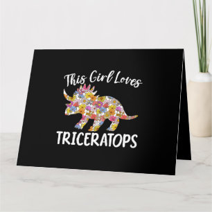 Tarjeta A este Chica le encanta la prehistoria de los dino