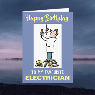 Tarjeta A Fitter eléctrico favorito Feliz cumpleaños