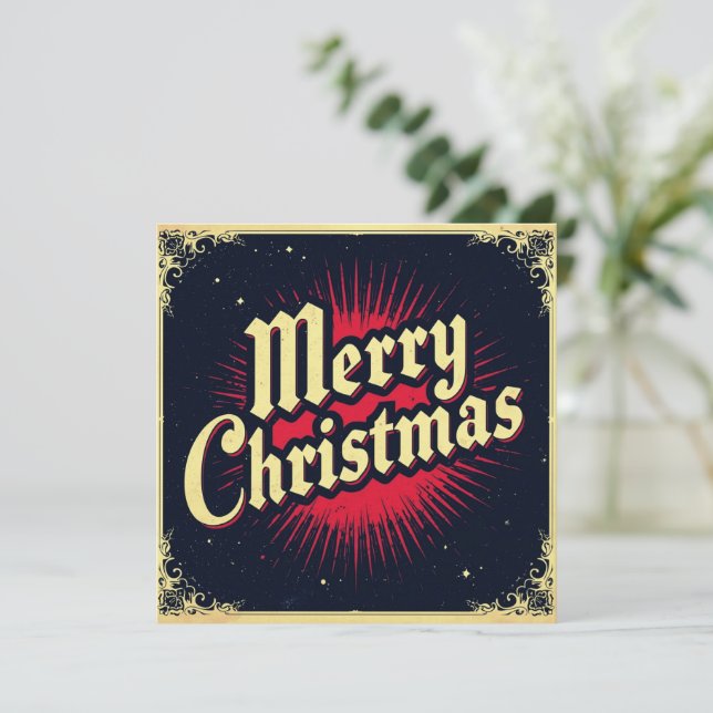 Tarjeta a flat gothic christmas card (Anverso de pie)