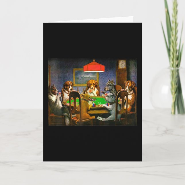 Tarjeta A Friend in Need (Dogs Playing Poker) (Anverso)