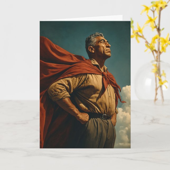 Tarjeta A) Hero Dad (flor amarilla)