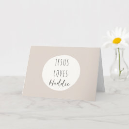 Tarjeta A Jesús le encanta el nombre personalizado de las