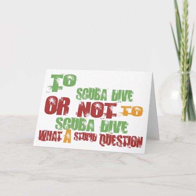 Tarjeta A la buceo de Scuba (Anverso)