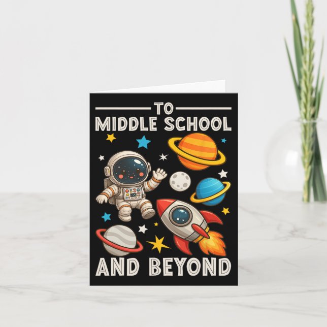 Tarjeta A la escuela intermedia y más allá Astronauta dive (Anverso)
