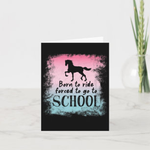 Tarjeta A La Escuela Para Caballos De Caballo