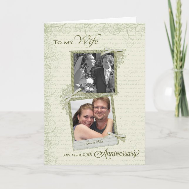 Tarjeta A la esposa en __º aniversario - Personalizado ent (Anverso)