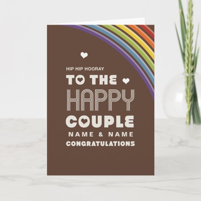 Tarjeta A la feliz pareja | Congratulations (Anverso)