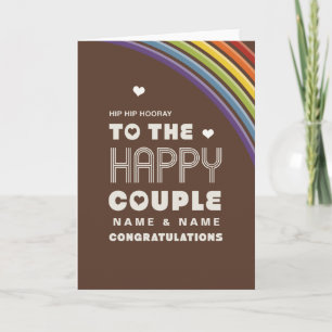 Tarjeta A la feliz pareja   Felicitaciones