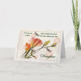 Tarjeta A la hija (adiós de padre terminal enfermo)