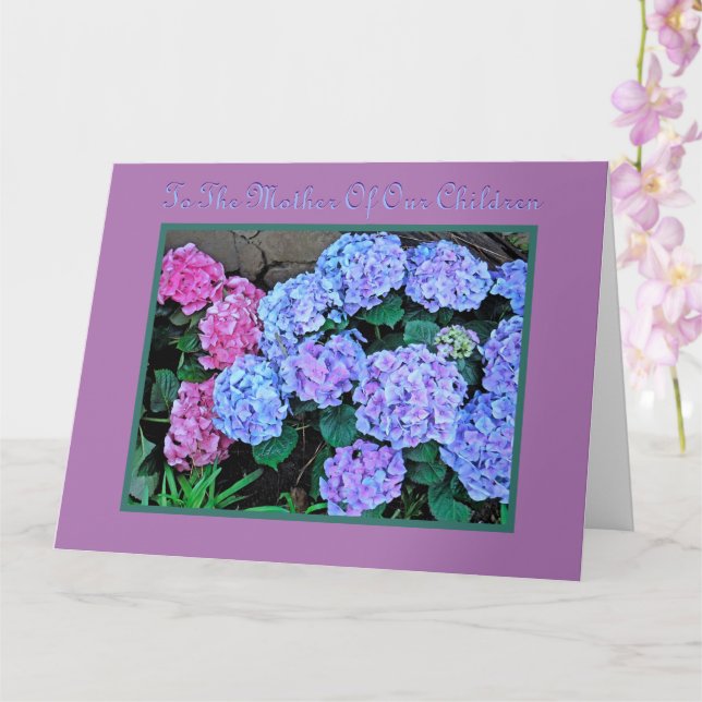 TARJETA A LA MADRE DE NUESTROS HIJOS/DÍA DE LA MADRE FELIZ (Orquídea)