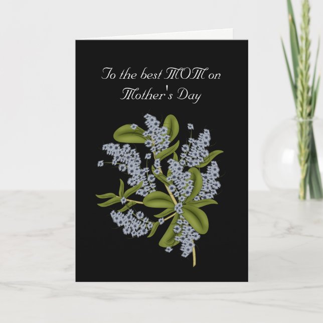 Tarjeta A la mejor mamá en el día de la madre (Anverso)