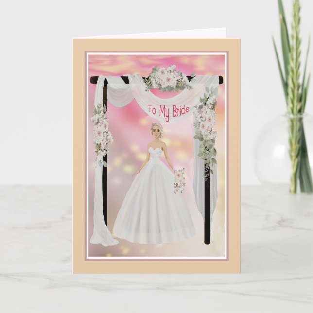 Tarjeta A la novia del marido en el día de la boda (Anverso)