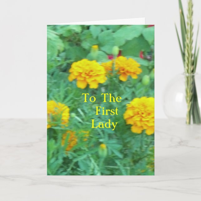 Tarjeta A la Primera Dama (Anverso)