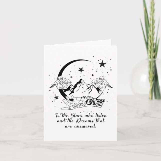 Tarjeta A Las Estrellas Que Escuchan Y A Los Sueños Que So (Anverso)