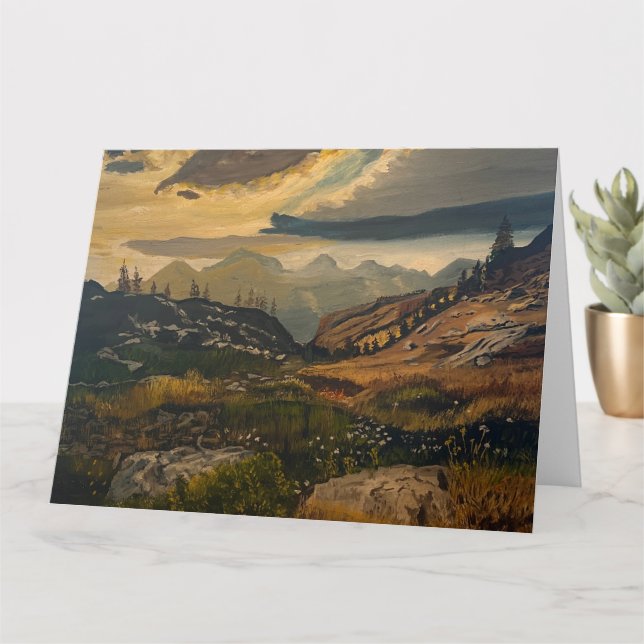 Tarjeta A las montañas, original de Gary Poling (Planta pequeña)