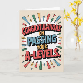 Tarjeta A Level Exam Floral Congratulation Graduation 