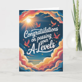 Tarjeta A Level Exam sky sunshine Congratulation cards