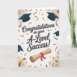 Tarjeta A-Level success Congratulations Cards Graduation 