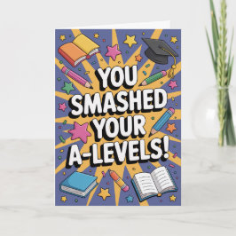 Tarjeta A-Level success floral Congratulations Cards 