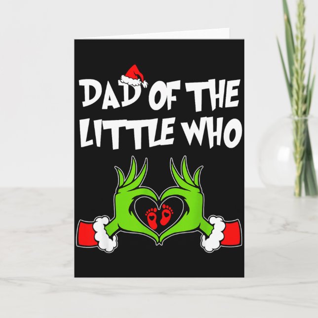 Tarjeta A Little Who Is Due Christmas Pregnancy Announceme (Anverso)