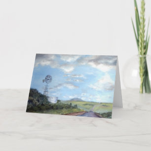 Tarjeta A lo largo del camino rural