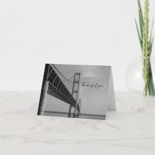 Tarjeta A Lo Largo Del Puente Mackinac Pensamiento En Esca