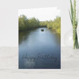 Tarjeta A lo largo del río Feliz Cumpleaños